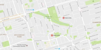 Bản đồ của Casa Loma khu phố Toronto