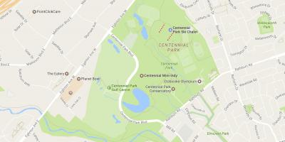 Bản đồ của Centennial Park khu phố Toronto