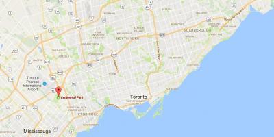 Bản đồ của Centennial Park quận Toronto