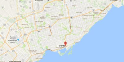 Bản đồ của chưng cất Quận Toronto