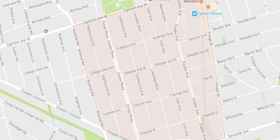 Bản đồ của Chaplin bất động Sản khu phố Toronto