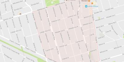 Bản đồ của Chaplin bất động Sản khu phố Toronto