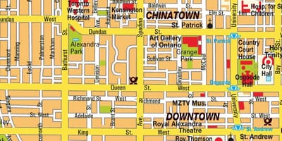 Bản đồ của Chinatown Ontario