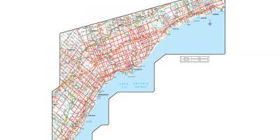 Bản đồ của Đường chính thức của Ontario