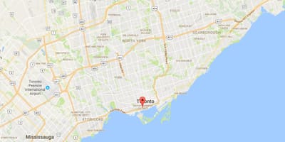 Bản đồ của CityPlace quận Toronto