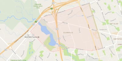 Bản đồ của Clairville khu phố Toronto