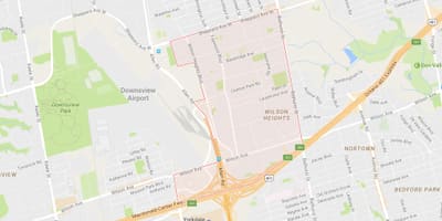 Bản đồ của Clanton Park khu phố Toronto