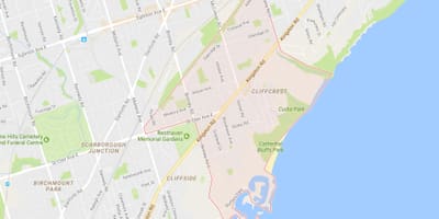 Bản đồ của Cliffcrest khu phố Toronto