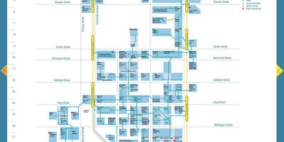 Bản đồ của Đường Tài chính Quận Toronto