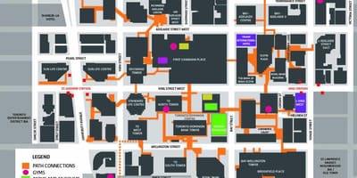 Bản đồ của Đường Toronto là trung Tâm vỉa hè