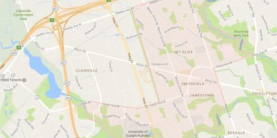 Bản đồ của Cumberland khu phố khu phố Toronto