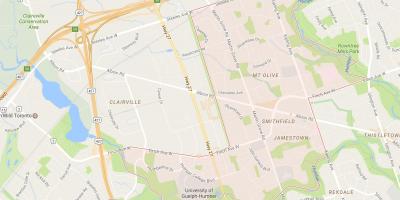 Bản đồ của Cumberland khu phố khu phố Toronto