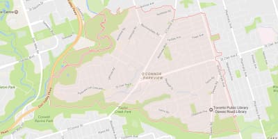 Bản đồ của Sự kiềm chế Đường phố Toronto