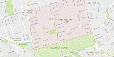 Bản đồ của Davisville Làng khu phố Toronto