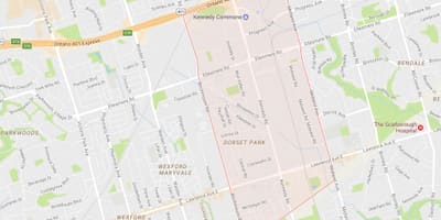 Bản đồ của Dorset Park khu phố Toronto