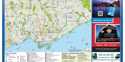 Bản đồ của du lịch Toronto