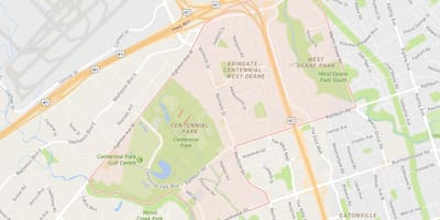 Bản đồ của Eringate khu phố Toronto
