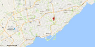 Bản đồ của Flemingdon Park quận Toronto