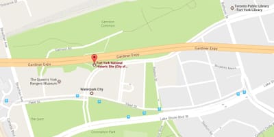 Bản đồ của Fort York khu phố Toronto