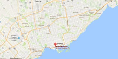 Bản đồ của Fort York quận Toronto