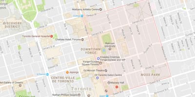 Bản đồ của Garden District thành Phố Toronto