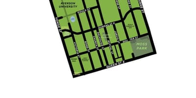 Bản đồ của Garden District tổng Toronto