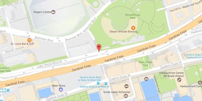 Bản đồ của Giáo đường phố Toronto