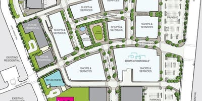 Bản đồ của GIĂNG Cửa hàng ở Don Mills Toronto