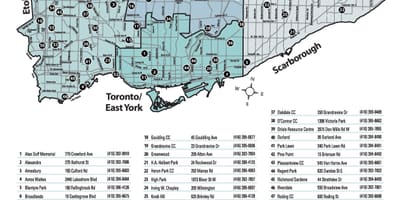 Bản đồ của Hồ bơi Toronto