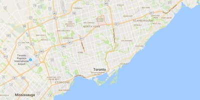 Bản đồ của Hamlet Làng quận Toronto