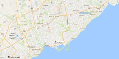 Bản đồ của Hamlet Rừng – Đeo quận Toronto