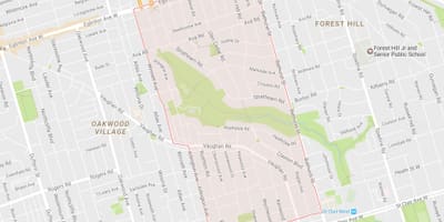 Bản đồ của Humewood–Cedarvale khu phố Toronto