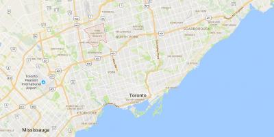 Bản đồ của Đại học new York Heights quận Toronto