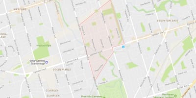 Bản đồ của Ionview khu phố Toronto