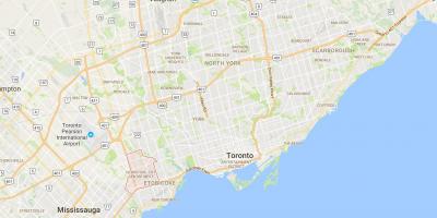 Bản đồ của Islington-trung Tâm thành Phố Tây quận Toronto