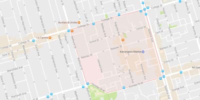Bản đồ của Kensington Trường khu phố Toronto