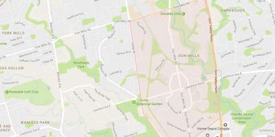 Bản đồ của Don Mills khu phố Toronto