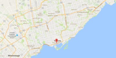 Bản đồ của Khu vui chơi giải Trí quận Toronto