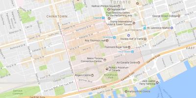 Bản đồ của Khu vui chơi giải Trí khu phố Toronto