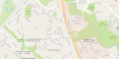 Bản đồ của Khu phố khu phố Toronto