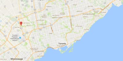 Bản đồ của Khu phố quận Toronto