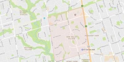 Bản đồ của Don thung Lũng Làng khu phố Toronto