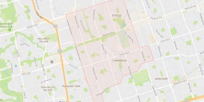 Bản đồ của Tôi'Amoreaux khu phố Toronto