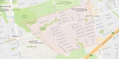 Bản đồ của Lansing khu phố Toronto