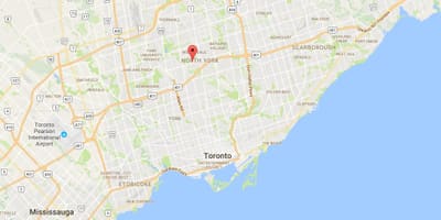 Bản đồ của Lansing quận Toronto