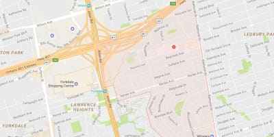 Bản đồ của Lawrence Ấp khu phố Toronto