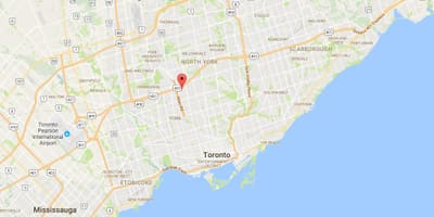Bản đồ của Lawrence Ấp quận Toronto