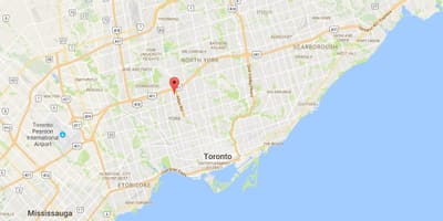 Bản đồ của Lawrence Heights quận Toronto
