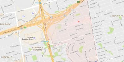 Bản đồ của Lawrence Ấp khu phố Toronto