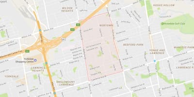 Bản đồ của Ledbury Park khu phố Toronto